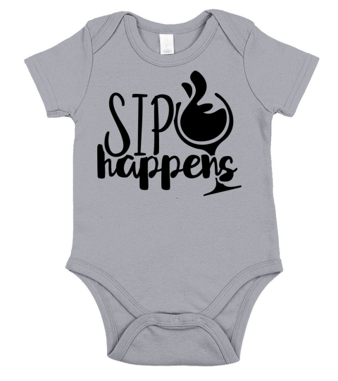 Sip Happens Short Sleeve Baby One-Piece