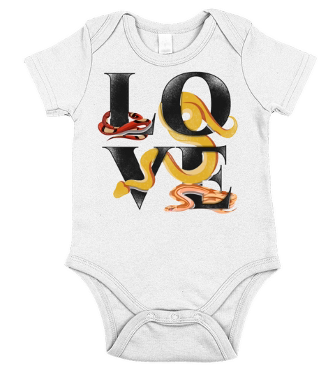Snake Serpent Vintage Love Short Sleeve Baby One-Piece