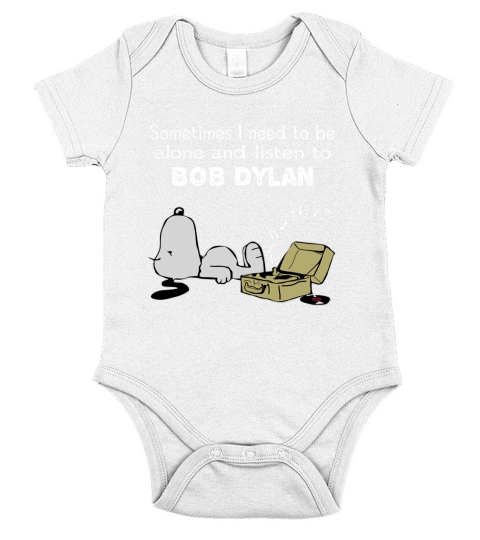 Sometimes I need to be alone and listen to Bob Dylan Short Sleeve Baby One-Piece
