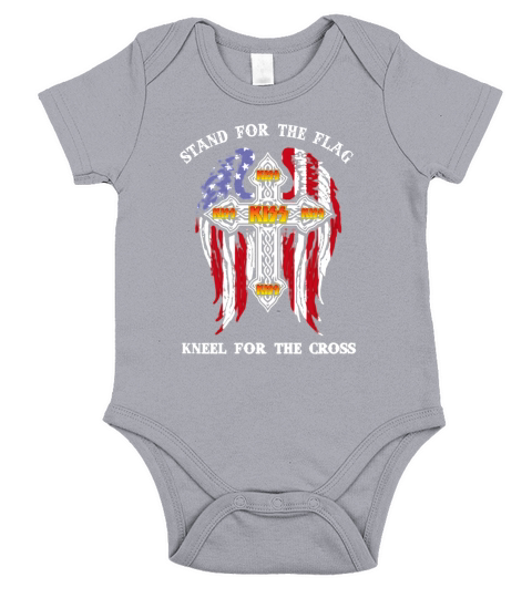 Stand For The Flag Kneel For The Cross Kisss FAn Short Sleeve Baby One-Piece