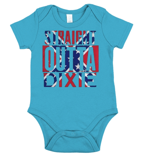 straight outta dixie Short Sleeve Baby One-Piece