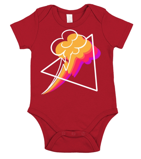 Synthwave Thunderstorm Meteorologist Gift Short Sleeve Baby One-Piece