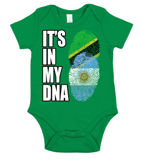 Tanzanian And Argentinian Vintage Heritage DNA Fla Short Sleeve Baby One-Piece