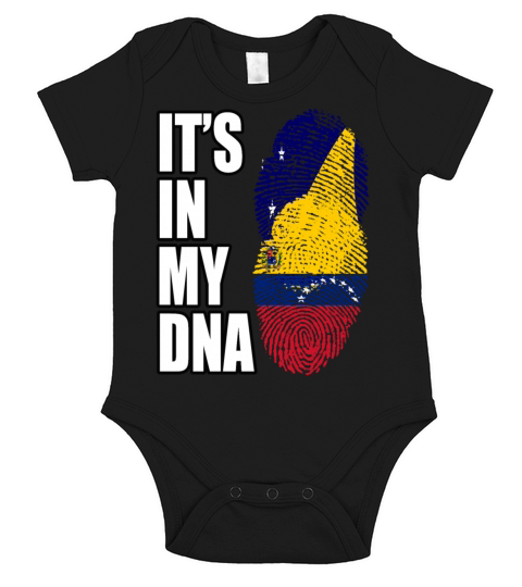 Tokelauan And Venezuelan Mix Heritage DNA Flag Short Sleeve Baby One-Piece