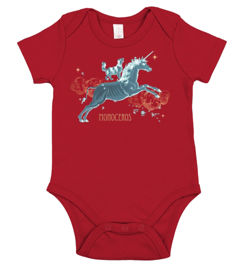 Unicorn Constellation Monoceros Short Sleeve Baby One-Piece