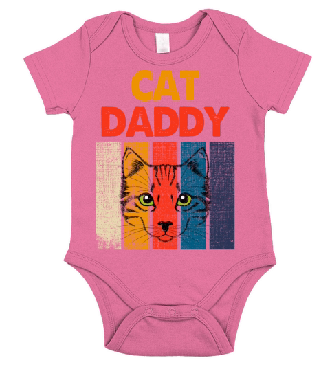Vintage Cat Daddy Short Sleeve Baby One-Piece