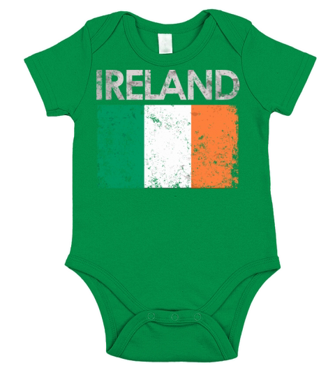 Vintage Ireland Irish Flag Pride Short Sleeve Baby One-Piece