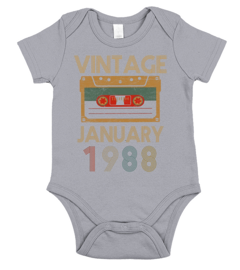 Vintage january 1988 Short Sleeve Baby One-Piece