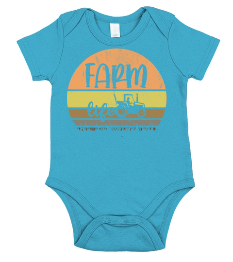 Vintage Retro Farm Life Tractors Farmers Short Sleeve Baby One-Piece
