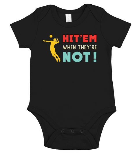 Volleyball Hitem When Theyre Not Retro Player Short Sleeve Baby One-Piece