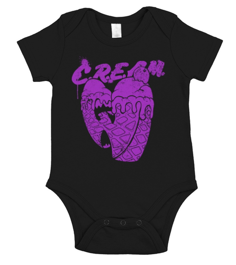 waffle ice cream wutang purple Short Sleeve Baby One-Piece