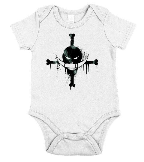 Whitebeard Pirates - Black Short Sleeve Baby One-Piece