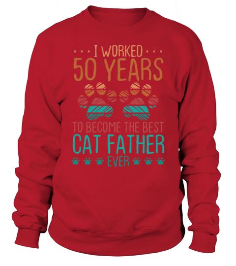 50 Year Old Dad 50 Years Cat Father 50th Birthday Sweatshirt Unisex