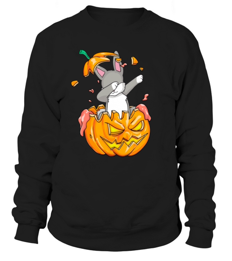 Bunny Dabbing Halloween T-Shirt Pumpkin Dab Gift Sweatshirt Unisex