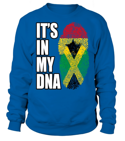 Ghanaian And Jamaican Mix Heritage DNA Flag Sweatshirt Unisex
