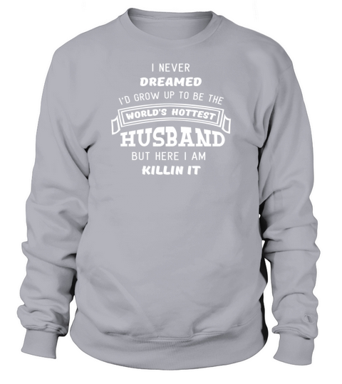 Hottest Husband Shirt Cute Funny Fathers Day Gift from Wife Black Youth Sweatshirt Unisex