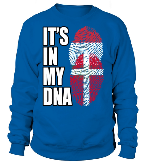 Hungarian And Danish Mix Heritage DNA Flag Sweatshirt Unisex