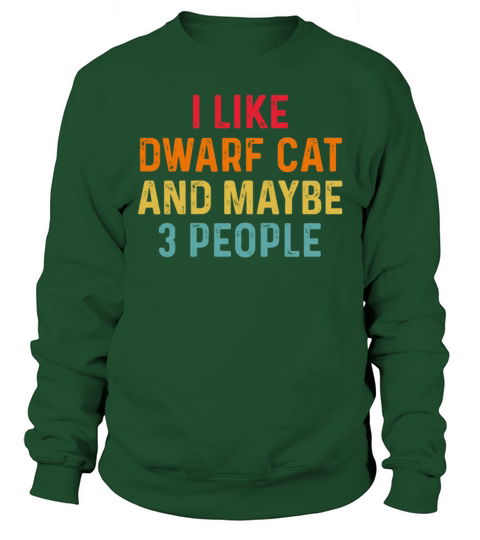 I Like Dwarf Cat And Maybe 3 People Retro Vintage Sweatshirt Unisex