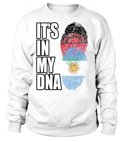 Malawian And Argentinian Mix Heritage DNA Flag Sweatshirt Unisex