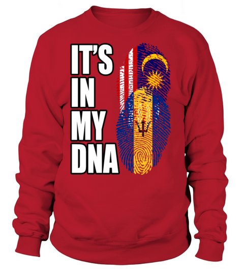 Malaysian And Barbadian Mix Heritage DNA Flag Sweatshirt Unisex