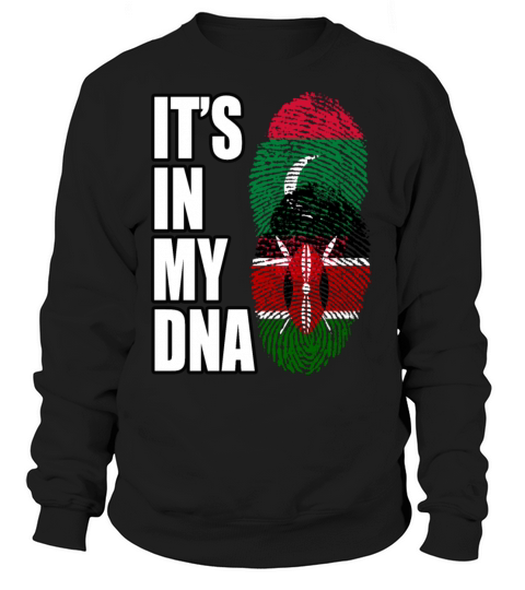 Maldivian And Kenyan Mix Heritage DNA Flag Sweatshirt Unisex