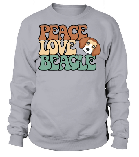 Peace Love Beagle BOHO With Vintage Font Sweatshirt Unisex