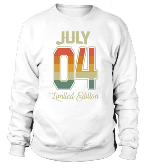 Vintage 18th Birthday July 2004 Sports Gift Sweatshirt Unisex