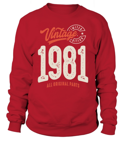 Vintage Born in 1981 - 41st Birthday Retro Sweatshirt Unisex