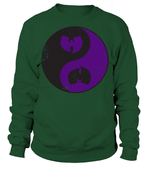 yin and yang wutang black and dark purple Sweatshirt Unisex
