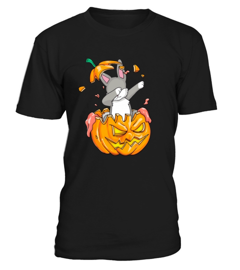 Bunny Dabbing Halloween T-Shirt Pumpkin Dab Gift T-Shirt Unisex