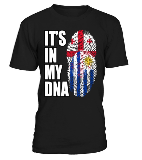 Georgian And Uruguayan Mix Heritage DNA Flag T-Shirt Unisex