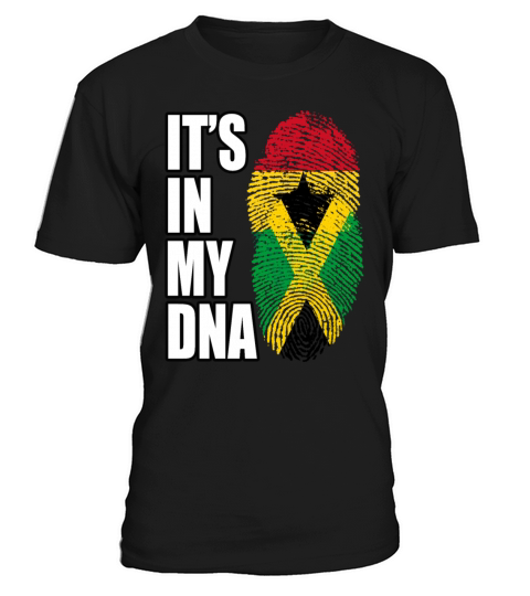 Ghanaian And Jamaican Mix Heritage DNA Flag T-Shirt Unisex