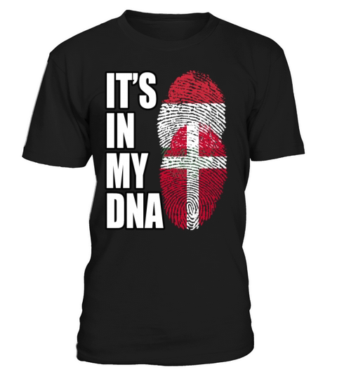 Hungarian And Danish Mix Heritage DNA Flag T-Shirt Unisex