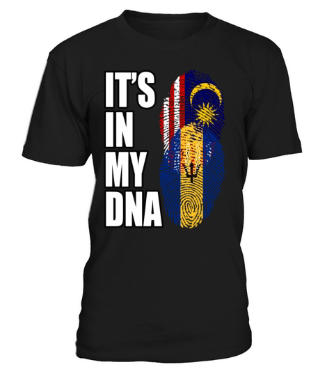 Malaysian And Barbadian Mix Heritage DNA Flag T-Shirt Unisex