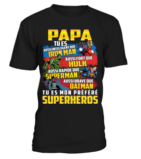 PAPA- Superheros T-Shirt Unisex