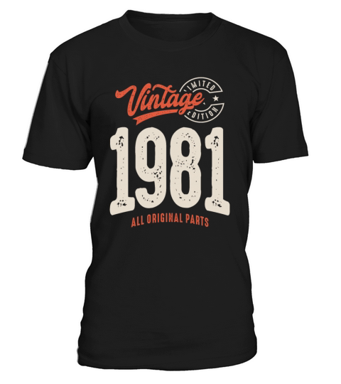 Vintage Born in 1981 - 41st Birthday Retro T-Shirt Unisex
