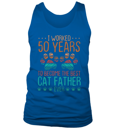 50 Year Old Dad 50 Years Cat Father 50th Birthday Tank Top Unisex