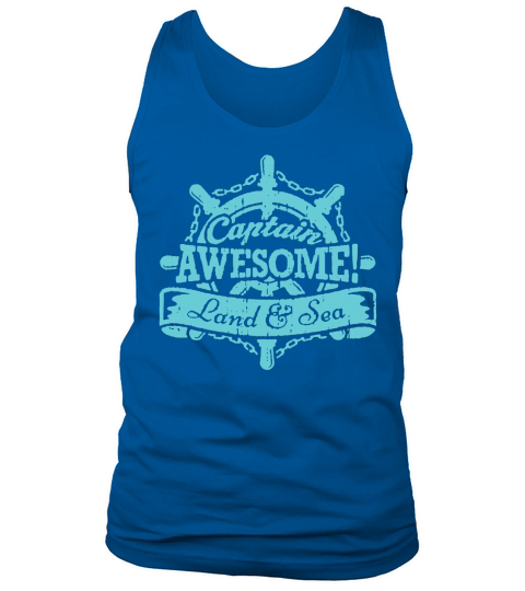 Captain Awesome Land and Sea T-Shirt Tank Top Unisex