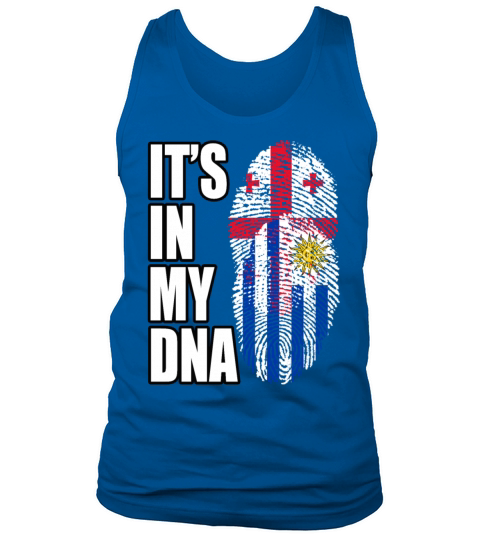 Georgian And Uruguayan Mix Heritage DNA Flag Tank Top Unisex