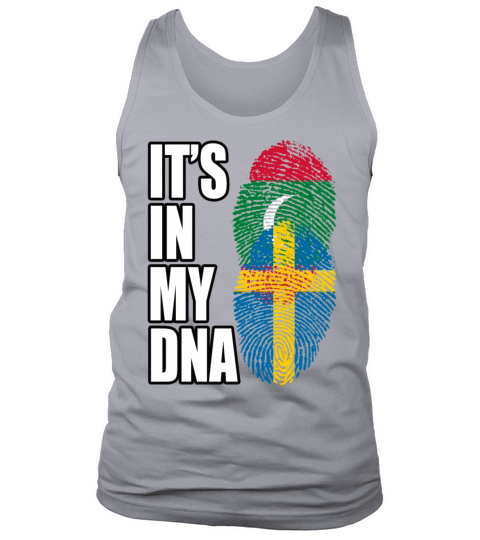 Maldivian And Swedish Mix Heritage DNA Flag Tank Top Unisex