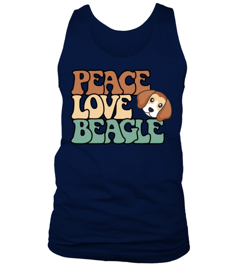 Peace Love Beagle BOHO With Vintage Font Tank Top Unisex