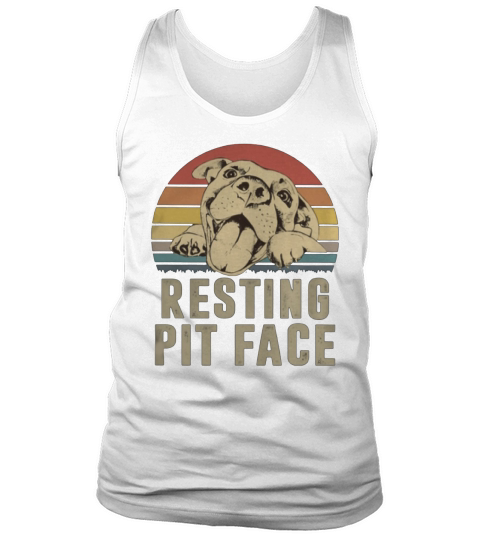 Pitbull resting pit face vintage sunset shirt - Unisex Long Sleeve Tank Top Unisex