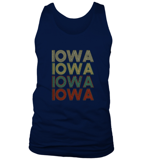 Retro America State Flag Vintage Iowa Tank Top Unisex