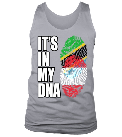 Tanzanian And Austrian Vintage Heritage DNA Flag Tank Top Unisex