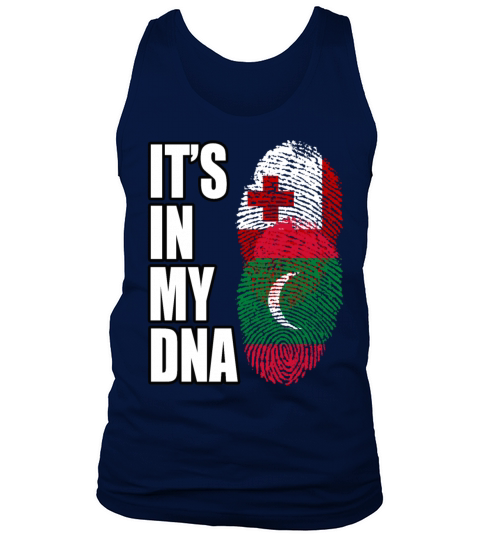 Tongan And Maldivian Mix Heritage DNA Flag Tank Top Unisex