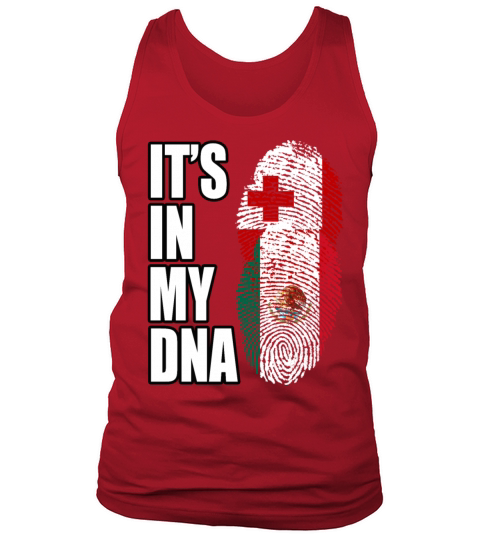 Tongan And Mexican Mix Heritage DNA Flag Tank Top Unisex