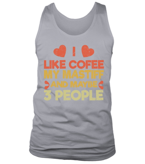 Vintage Pet Dog Like Coffee Love Mastiff Tank Top Unisex