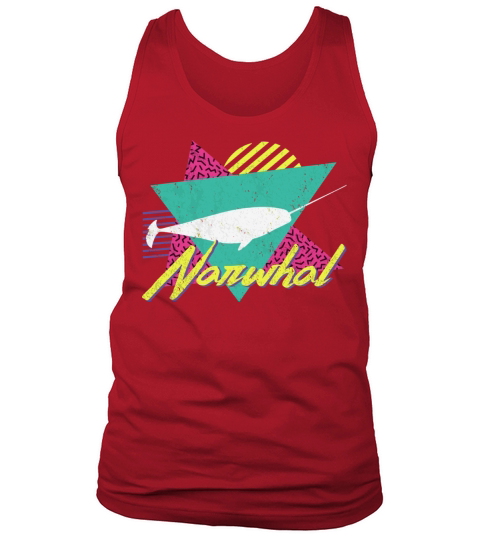 Vintage Retro 80S Or 90S Narwhal Tank Top Unisex