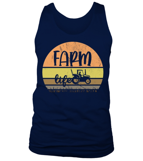 Vintage Retro Farm Life Tractors Farmers Tank Top Unisex