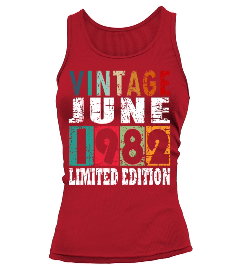 1982 vintage born in June gift Tank top Woman